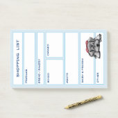 KiniArt Schnauzer犬の食料品ショッピング一覧 ポストイット (デスク)