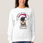 KiniArt Schnauzer Christmas Sweatshirt スウェットシャツ (正面)