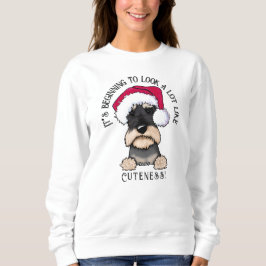 KiniArt Schnauzer Christmas Sweatshirt スウェットシャツ