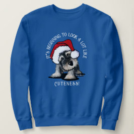 KiniArt Schnauzer Christmas Sweatshirt スウェットシャツ