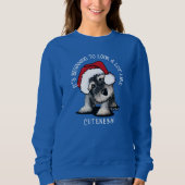 KiniArt Schnauzer Christmas Sweatshirt スウェットシャツ (正面)