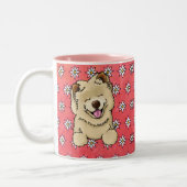 KiniArt Smiling Chow Mug ツートーンマグカップ (左)