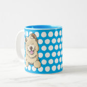 KiniArt Smiling Cream Chow Mug ツートーンマグカップ (正面左)