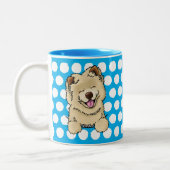KiniArt Smiling Cream Chow Mug ツートーンマグカップ (左)