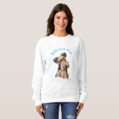 KiniArt Snowy Welsh Terrier Sweatshirt スウェットシャツ (正面フル)