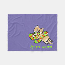 KiniArt Sploot Master Pom フリースブランケット