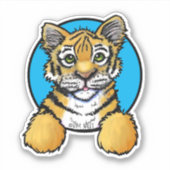 KiniArt Tiger Cubステッカー シール (正面)