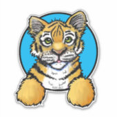 KiniArt Tiger Cubステッカー シール (正面)