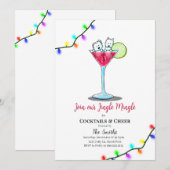 KiniArt Westie クリスマスパーティー招待状 シーズンカード (正面/裏面)