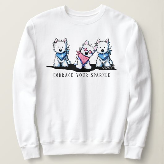 KiniArt Westie Be Yourself スウェットシャツ (デザイン正面)
