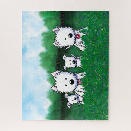 KiniArt Westie Family Note Card ジグソーパズル