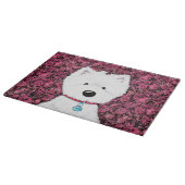 KiniArt Westie Floral Impressions カッティングボード (角)