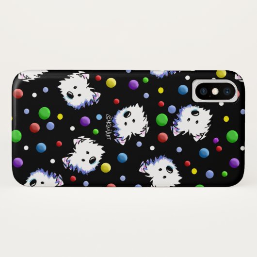KiniArt Westie Polka Dot Case-Mate iPhoneケース (裏面(横))