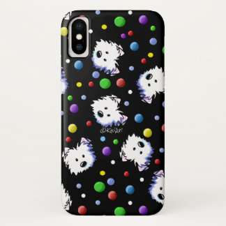 KiniArt Westie Polka Dot iPhone X ケース