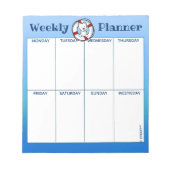 KiniArt Westie Rescue Weekly Schedule Notepad ノートパッド (正面)