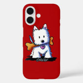 KiniArt™ Westie with Bone Case-Mate iPhoneケース (裏面)