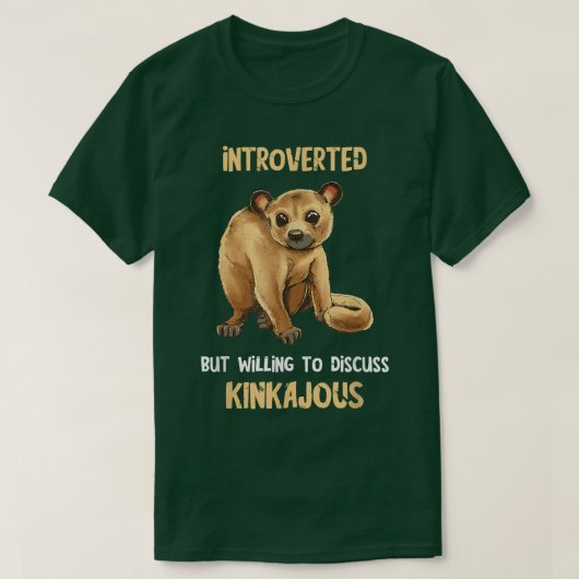Kinkajou Introverted Animal Night Ape Wildlife Hon Tシャツ (デザイン正面)