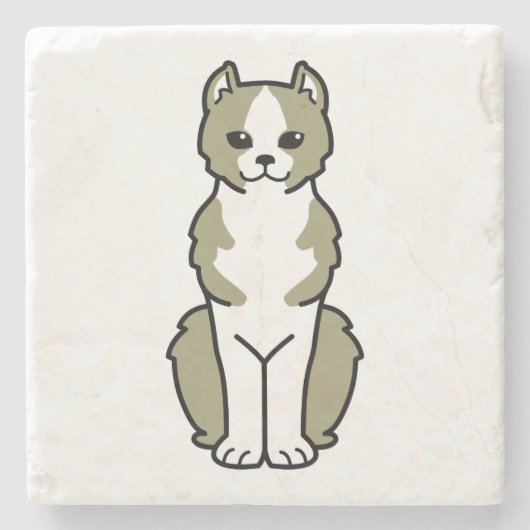 Kinkalow猫の漫画 ストーンコースター (正面)