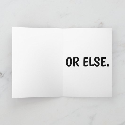 Kinky Greeting Cards, OBEY DADDY カード (内部)