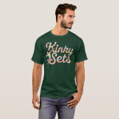 Kinky Sets Funny Sports Game Volleyball Player gir Tシャツ (正面フル)