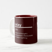 Kinley Personalized Name Coffee Mug ツートーンマグカップ (正面左)