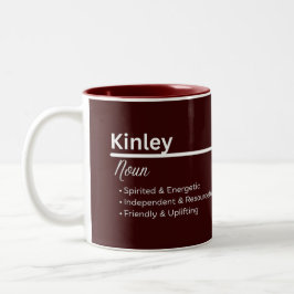 Kinley Personalized Name Coffee Mug ツートーンマグカップ