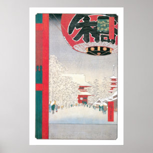 Kinryuzanの寺院、Asakusa 1856年 ポスター