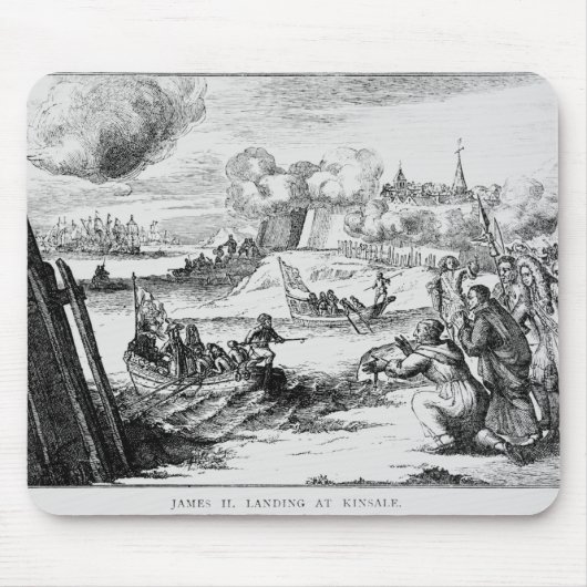 Kinsale、1689年3月12日で上陸するジェイムズ二世 マウスパッド (正面)