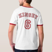 Kinsey 6の赤 tシャツ (裏面フル)