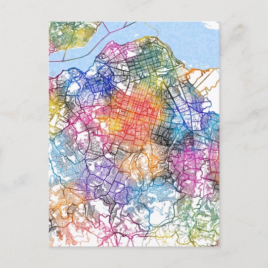 Kinshasa DR Congo City Map ポストカード (正面)