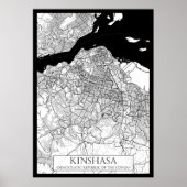 Kinshasa DR Congo Map ポスター (正面)