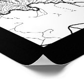 Kinshasa DR Congo Map ポスター (角)