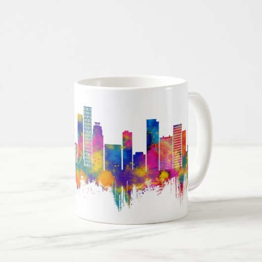 Kinshasa DR Congo Skyline コーヒーマグカップ (正面右)