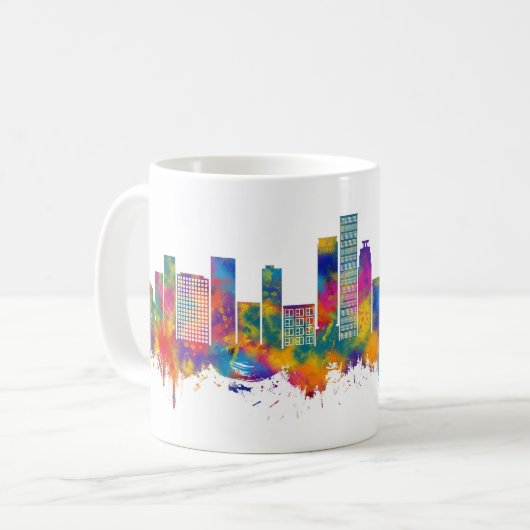 Kinshasa DR Congo Skyline コーヒーマグカップ (正面左)