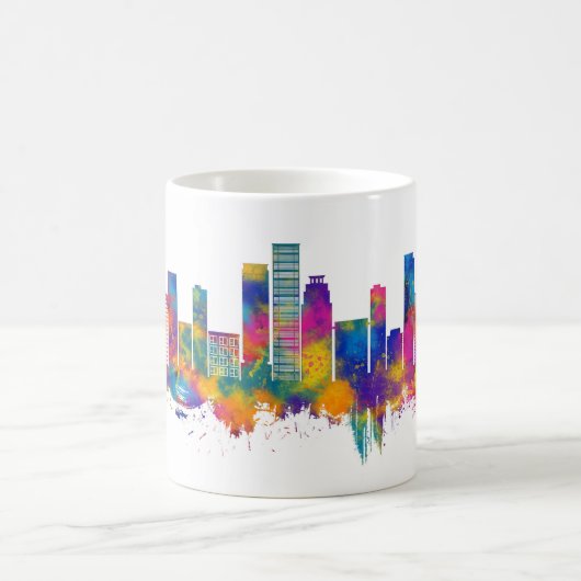 Kinshasa DR Congo Skyline コーヒーマグカップ (中央)