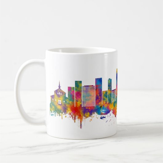 Kinshasa DR Congo Skyline コーヒーマグカップ (左)
