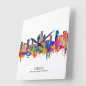 Kinshasa DR Congo Skyline スクエア壁時計 (傾斜)