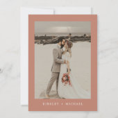 KINSLEY ボーホ テラコッタ 私たち結婚しました 秘密の挙式 招待状 (裏面)