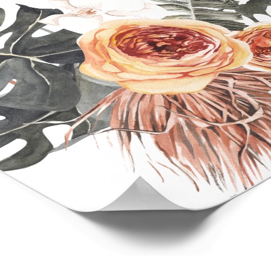 KINSLEY Boho Terracotta赤ちゃんシャワー歓迎ポスター ポスター (角)