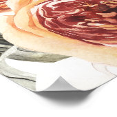 KINSLEY Boho Terracotta Baby Shower Welcome Poster ポスター (角)