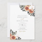 KINSLEY Tropical Boho Terracotta写真結婚の 招待状 (正面)