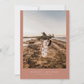 KINSLEY Tropical Boho Terracotta写真結婚の 招待状 (裏面)