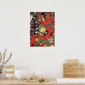 Kintaro Subduing the Thunder God ポスター (キッチン)