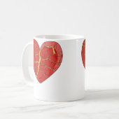 Kintsugi Art Kintsukuroi Heart Japan Wabi Sabi コーヒーマグカップ (正面左)