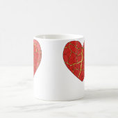 Kintsugi Art Kintsukuroi Heart Japan Wabi Sabi コーヒーマグカップ (中央)
