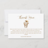 Kintsugi Floral Tooth Graduation Party サンキューカード (正面)