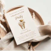 Kintsugi Floral Tooth Graduation Party 招待状