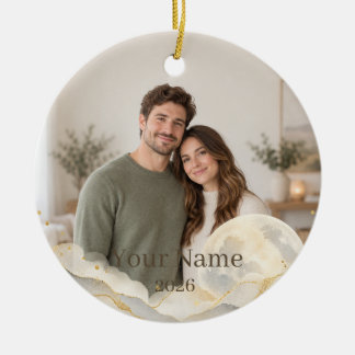 Kintsugi Moon Custom Photo Ornament セラミックオーナメント