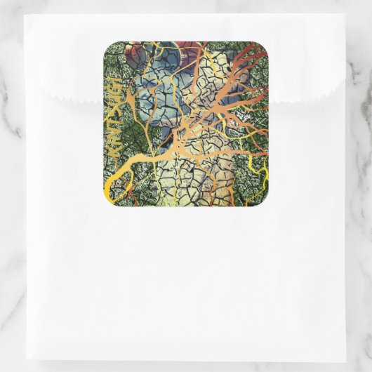 Kintsugi - reparierte Identität スクエアシール (バッグ)