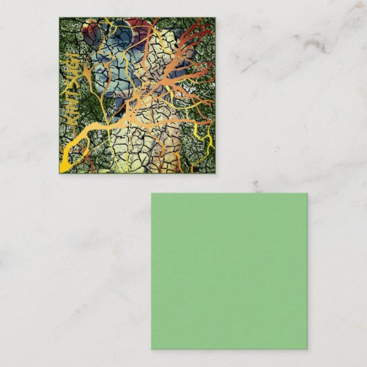 Kintsugi - reparierte Identität スクエア名刺 (正面/裏面)